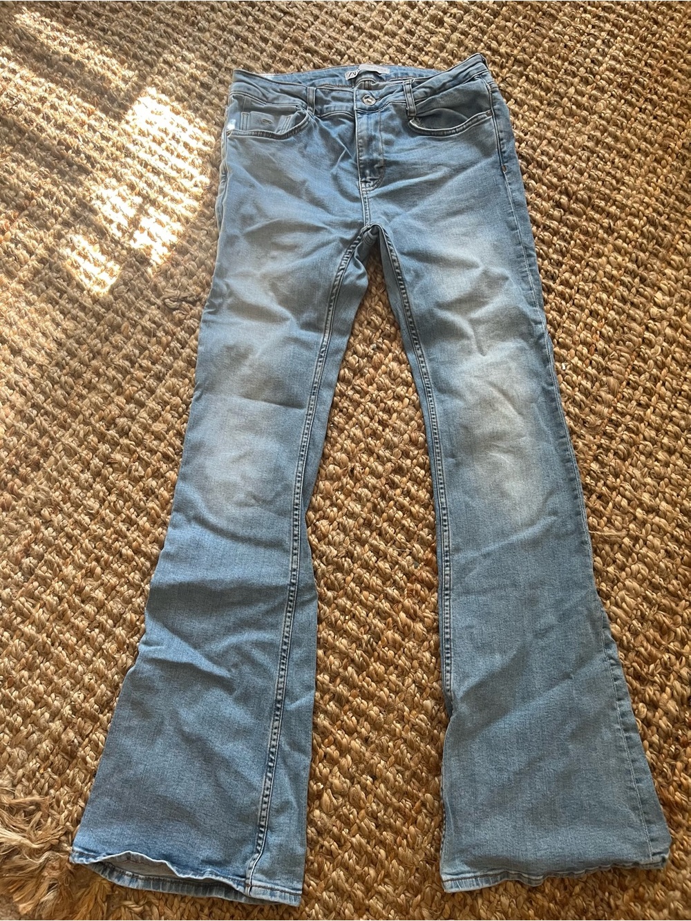 Zara Light Blue Flared Jeans